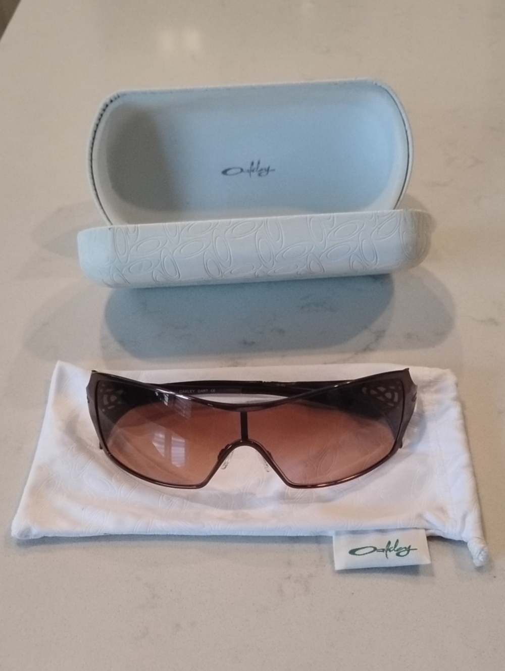 Oakley Dart Maroon Sunglasses With Brown Lenses Excellent Condition